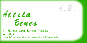 attila bencs business card